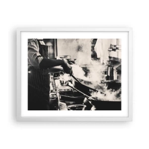 Affiche dans un cadre blanc - Poster - Alchimie des saveurs - 50x40 cm