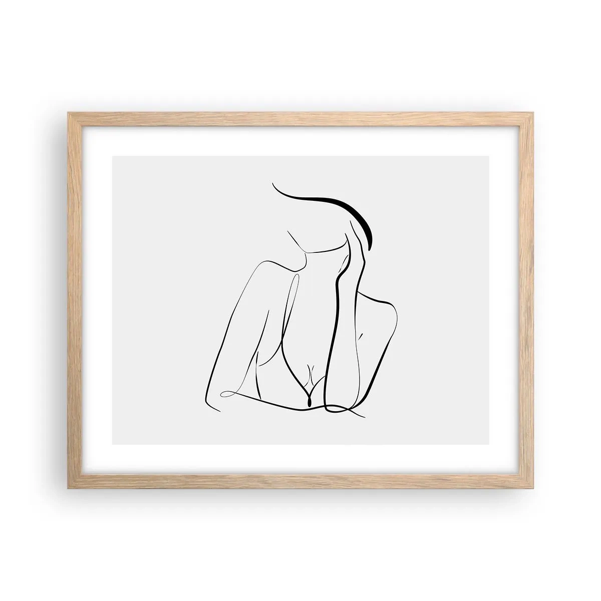 Affiche dans un chêne clair - Poster - Sur les vague d'un rêve - 50x40 cm