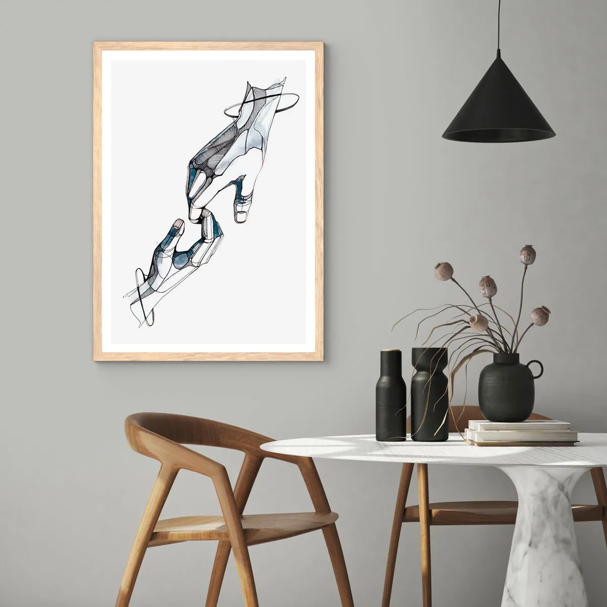 Affiche dans un chêne clair - Poster - Un bon geste - 50x70 cm