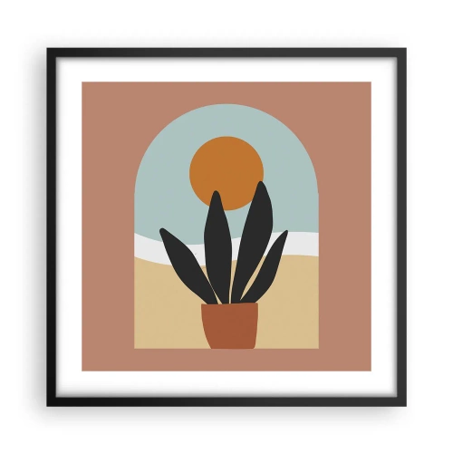 Affiche dans un cadre noir - Poster - Petits bonheurs - 50x50 cm