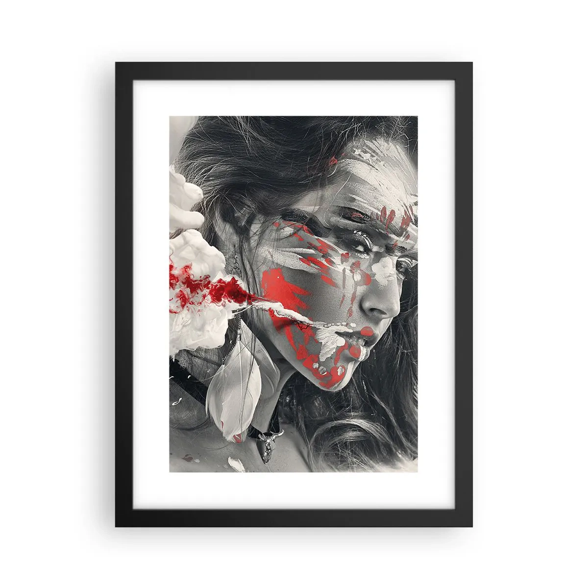 Affiche dans un cadre noir - Poster - Dans les fumées de l'absurde - 30x40 cm