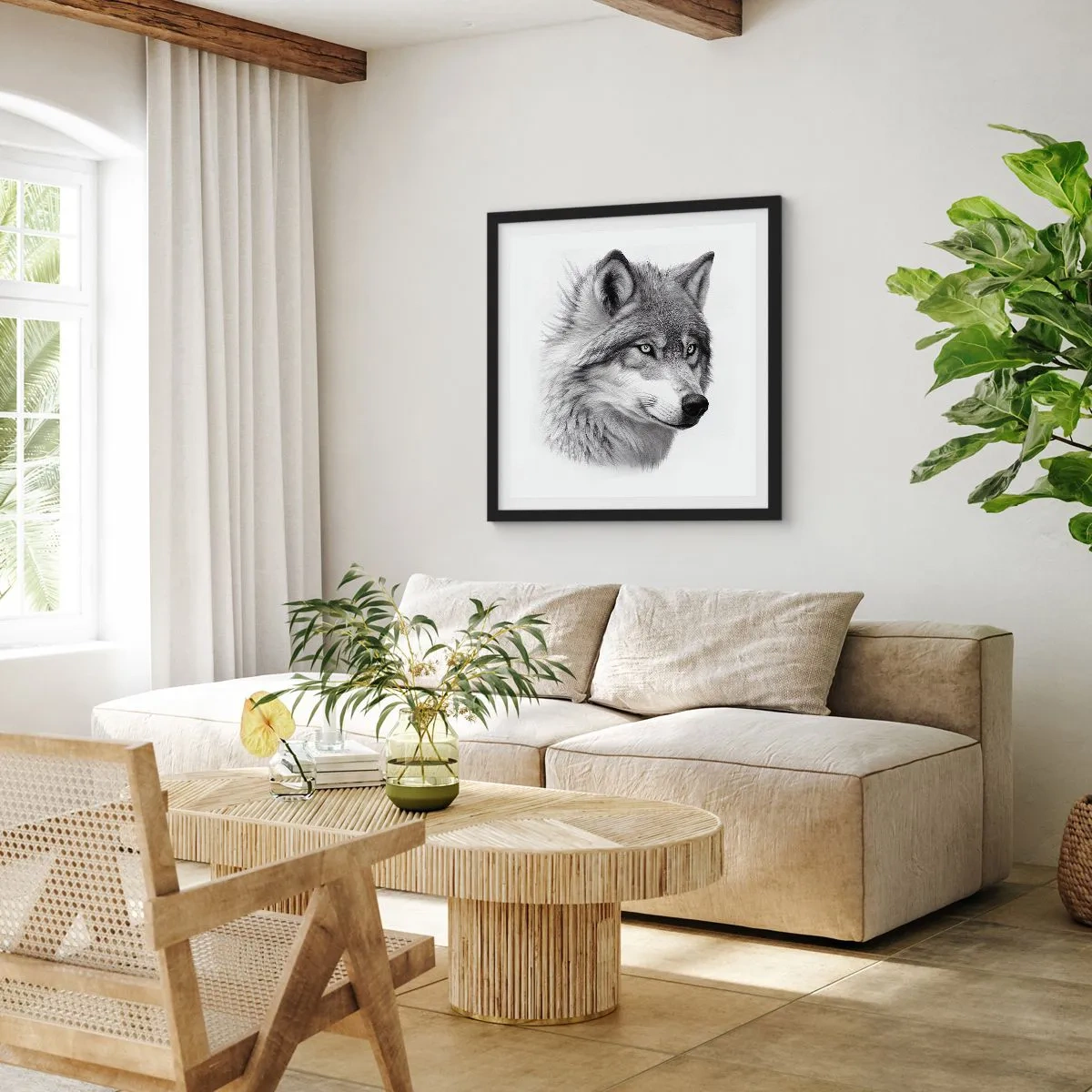 Affiche dans un cadre noir - Poster - Alpha – sans aucun doute - 30x30 cm