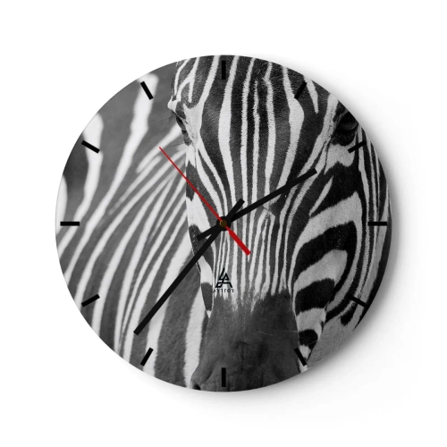 Horloge murale - Pendule murale - Le monde est noir et blanc - 40x40 cm