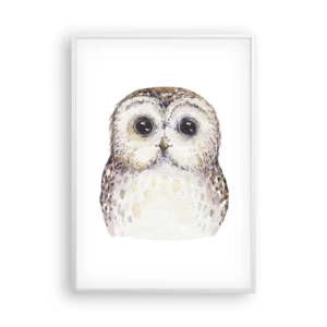 Affiche dans un cadre blanc - Poster - Regarde-moi dans les yeux - 70x100 cm