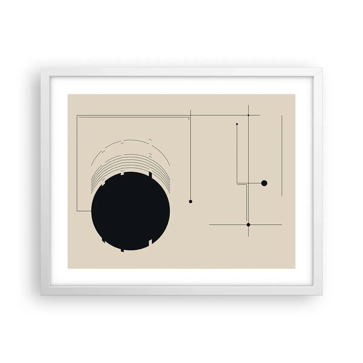Affiche dans un cadre blanc - Poster - Une composition flexible et dynamique - 50x40 cm