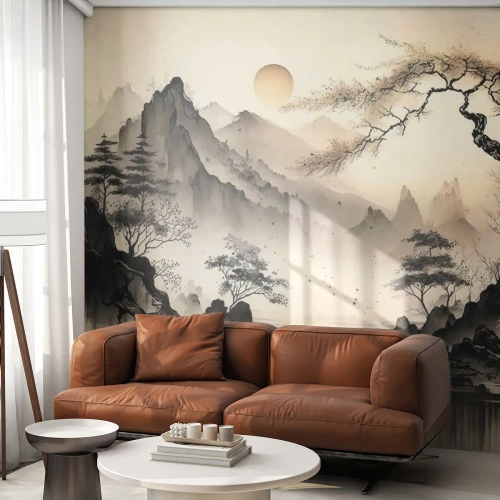 Papier Peint Photo Premium Canvas - Le charme unique de l'Orient - Asie, Japon, Voir - 300x210 cm