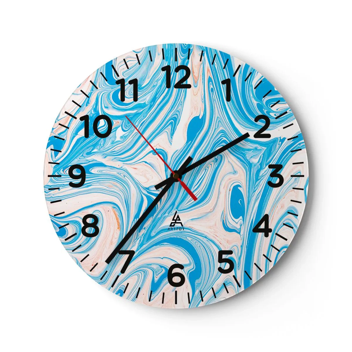 Horloge murale - Pendule murale - Bassin turquoise - 30x30 cm
