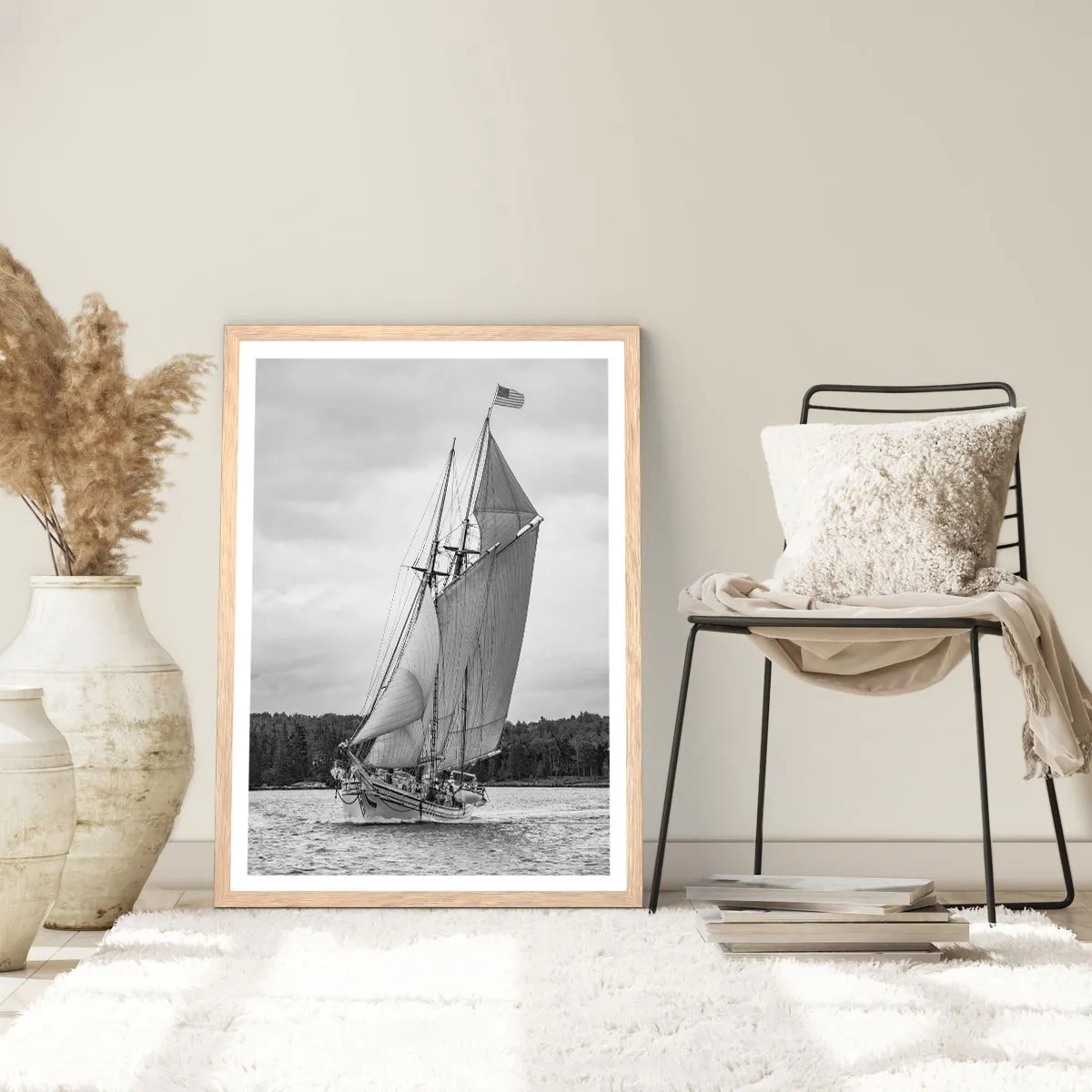 Affiche dans un chêne clair - Poster - Frères du vent - 30x40 cm