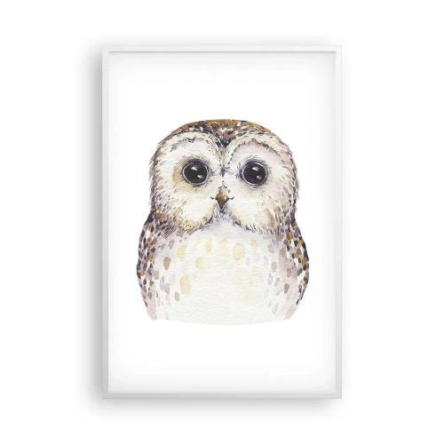 Affiche dans un cadre blanc - Poster - Regarde-moi dans les yeux - 61x91 cm