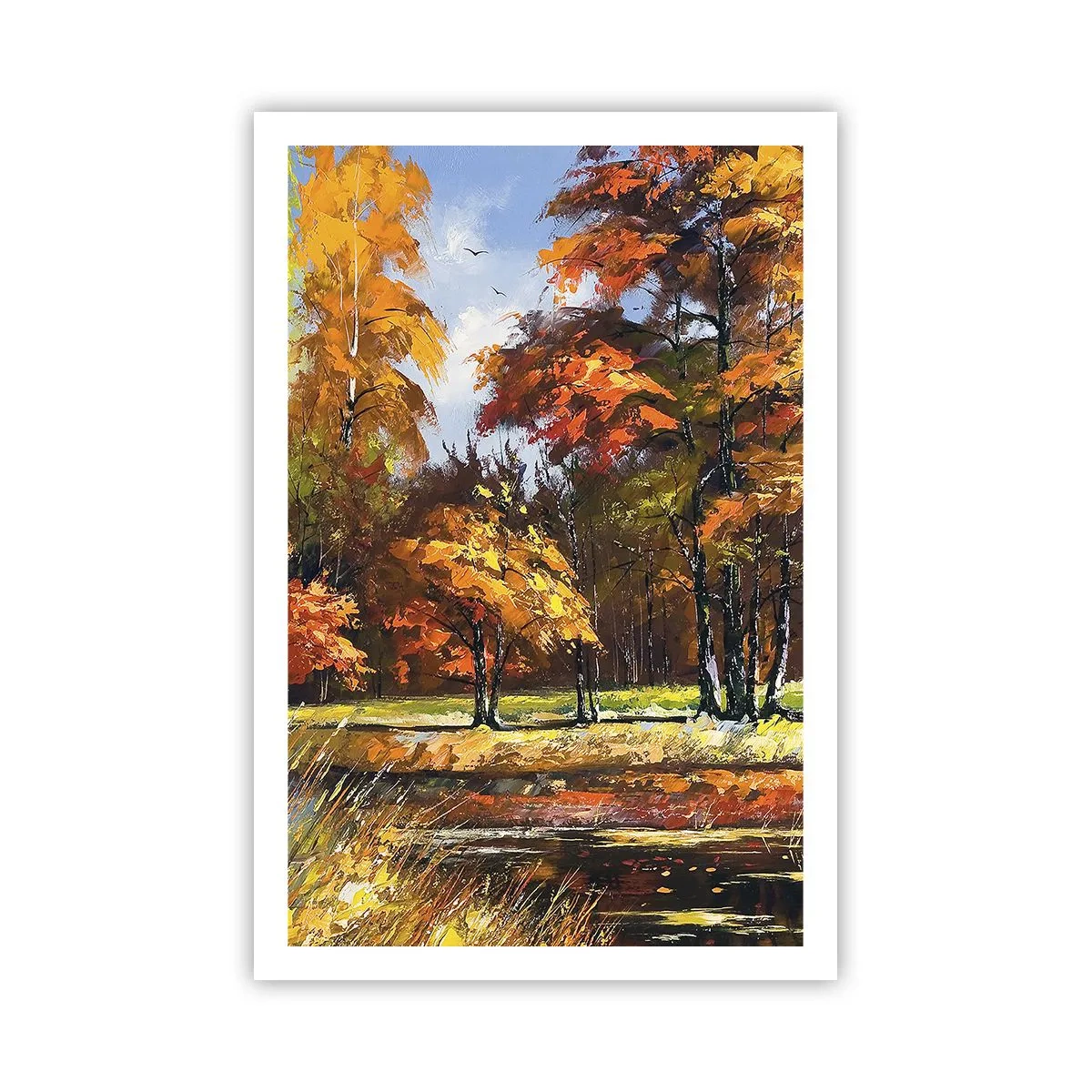 Affiche - Poster - Paysage en or et bronze - 61x91 cm