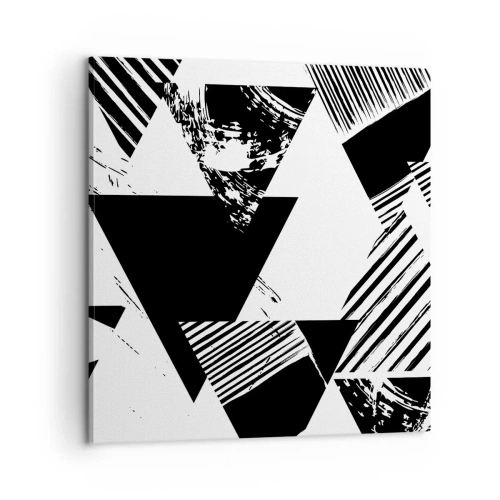 Impression sur toile - Image sur toile - Pluie de triangles - 60x60 cm