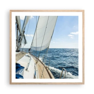 Affiche dans un chêne clair - Poster - Ohé, l'aventure - 60x60 cm