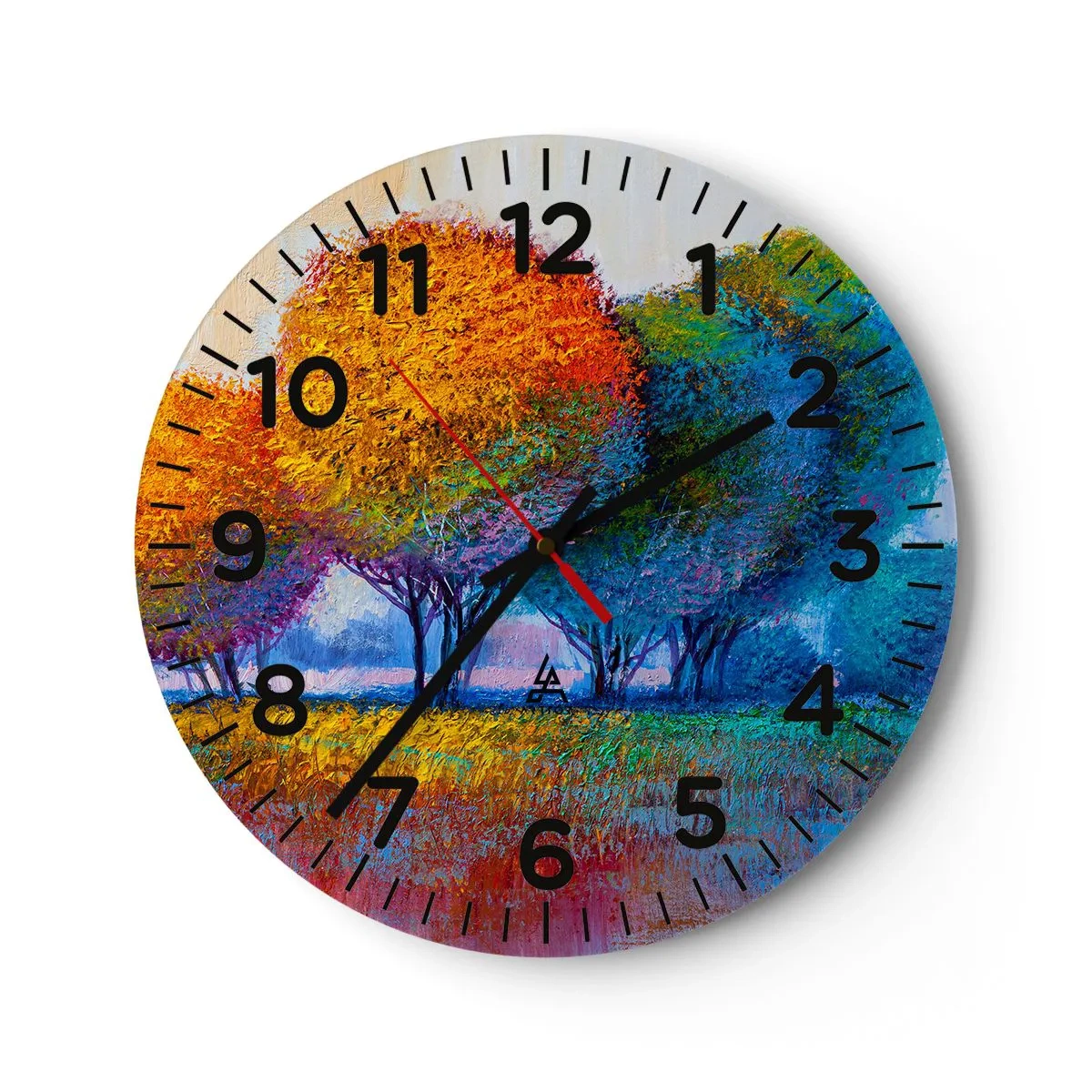 Horloge murale - Pendule murale - Un bouquet de couleurs éclatantes - 30x30 cm