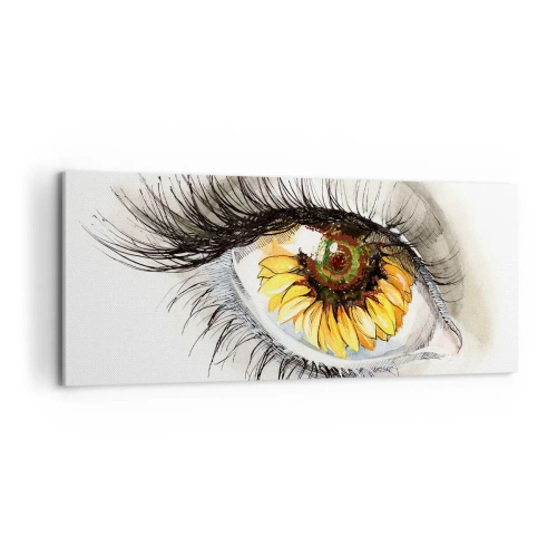 Impression sur toile - Image sur toile - Un look aussi chaud que l'été - 100x40 cm