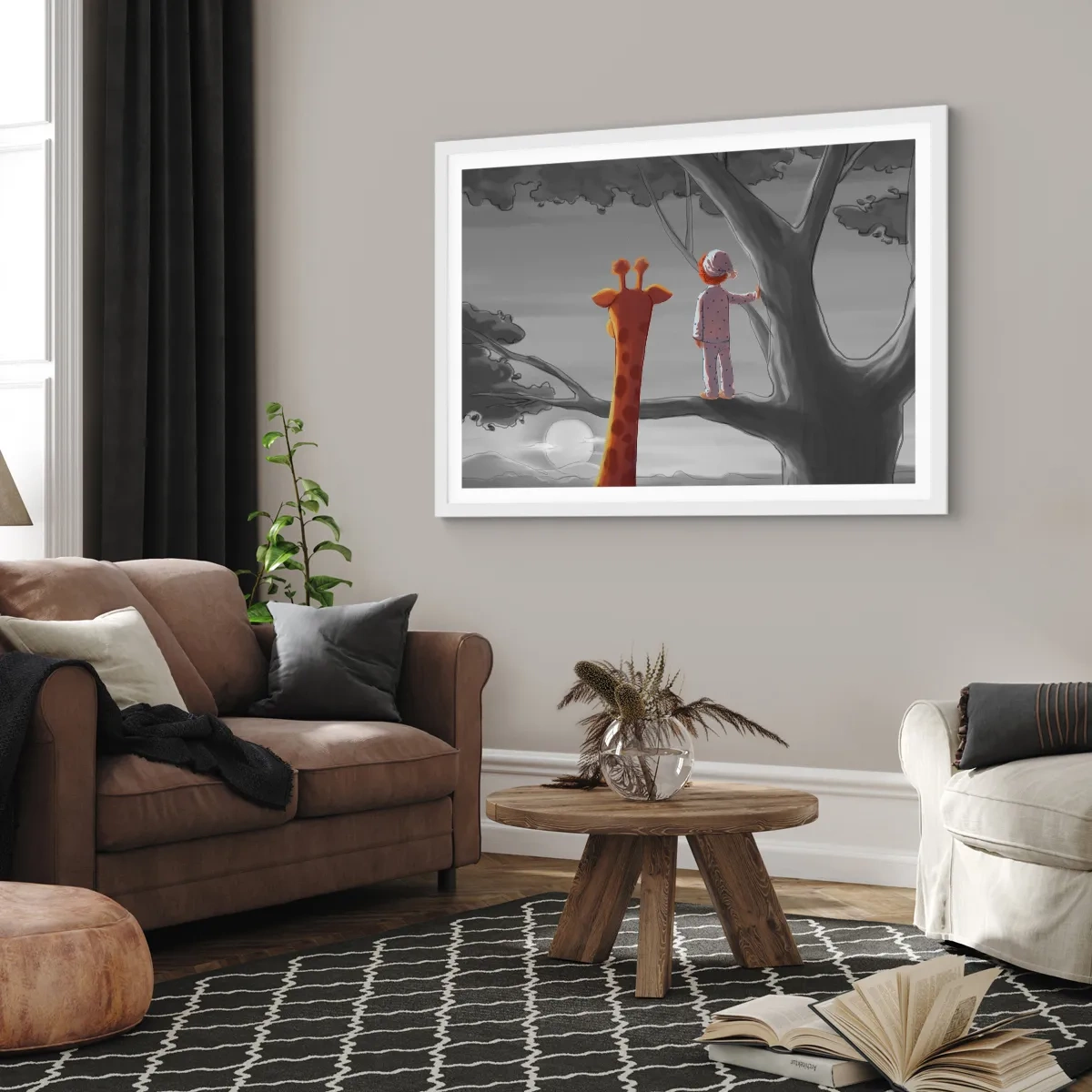 Affiche dans un cadre blanc - Poster - Cela arrive vraiment - 100x70 cm