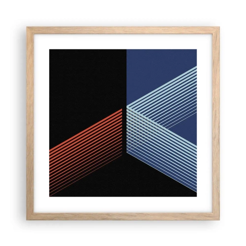 Affiche dans un chêne clair - Poster - Histoire simple - 40x40 cm