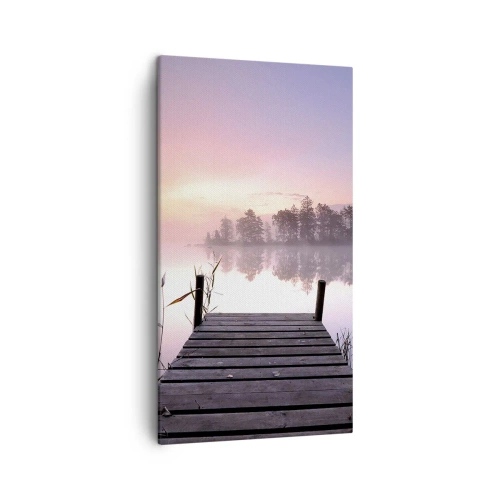 Impression sur toile - Image sur toile - De la brume lilas… - 45x80 cm