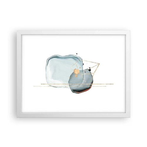 Affiche dans un cadre blanc - Poster - Etude des gouttes - 40x30 cm