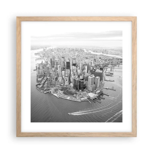 Affiche dans un chêne clair - Poster - Comment ne pas aimer ? - 40x40 cm