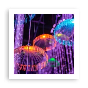 Affiche - Poster - Fontaine lumineuse - 50x50 cm