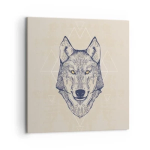 Impression sur toile - Image sur toile - Un alpha au regard pénétrant - 50x50 cm