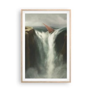 Affiche dans un chêne clair - Poster - Un avertissement de la vie - 61x91 cm