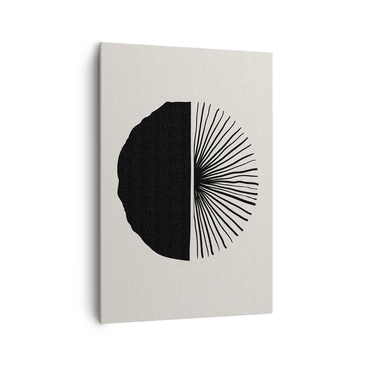 Impression sur toile - Image sur toile - Motif noir minimaliste sur fond clair - 70x100cm - Une gamme de possibilités - Décoration murale moderne pour le salon et la chambre ARTTOR