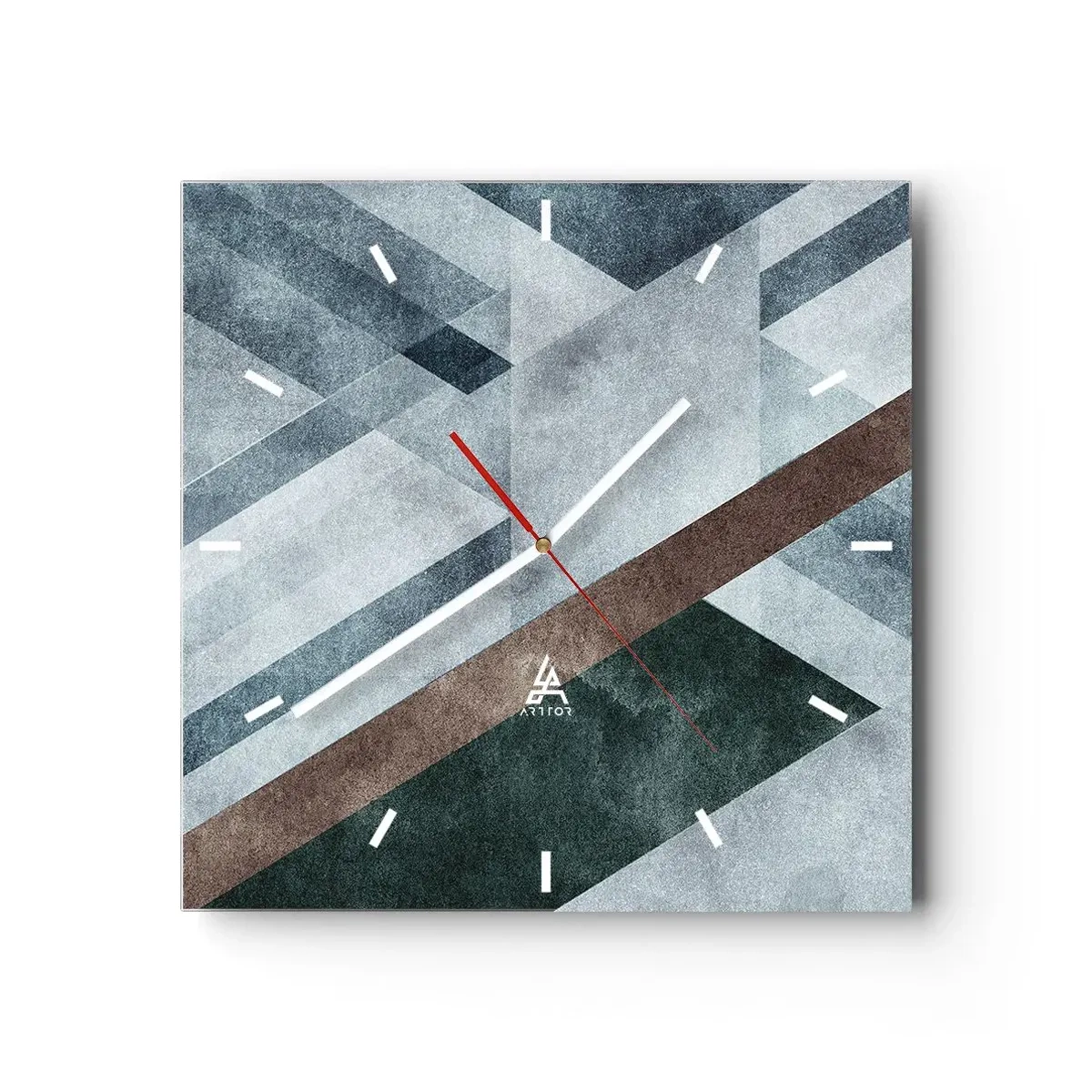 Horloge murale - Pendule murale - Élégance sophistiquée de la géométrie - 40x40 cm