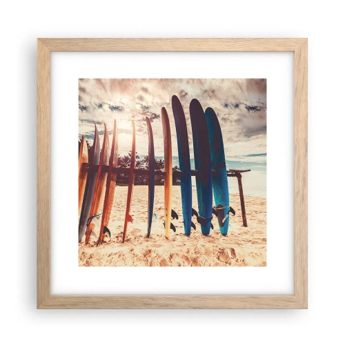 Affiche dans un chêne clair - Poster - Bonne nuit, à demain - 30x30 cm