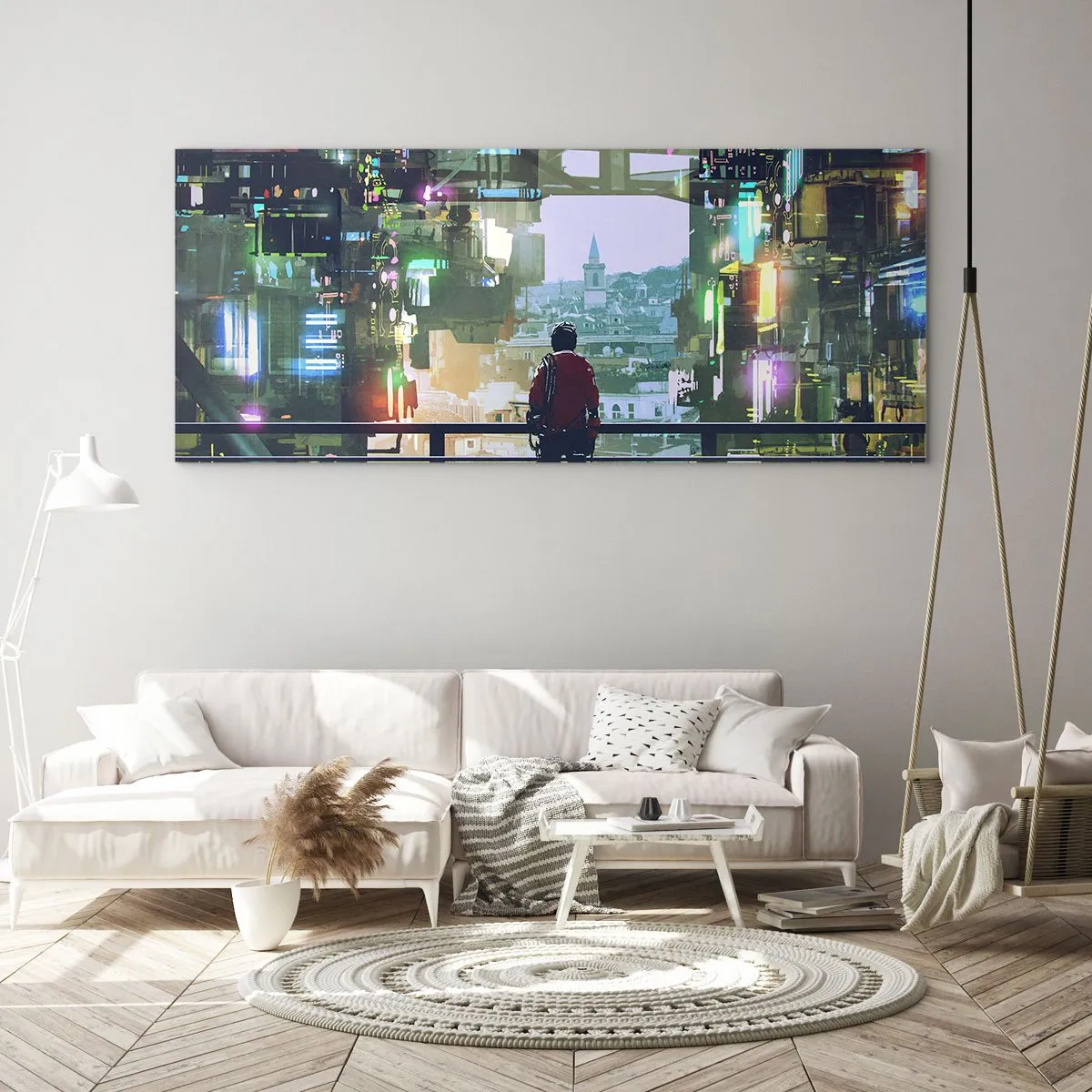 Impression sur verre - Image sur verre - Deux mondes - 100x40 cm