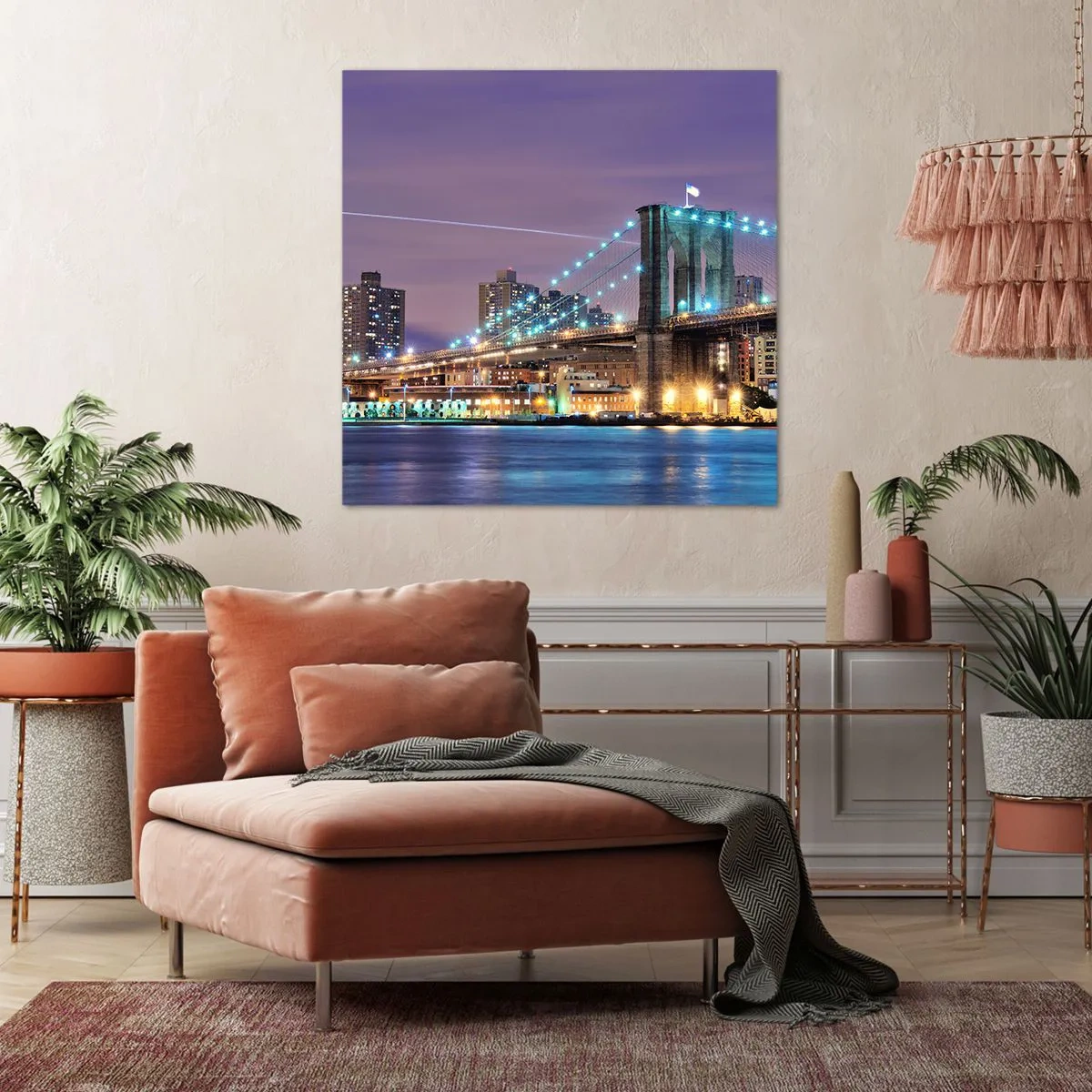 Impression sur toile - Image sur toile - Depuis de nombreuses années le pont de Brooklyn - 40x40 cm