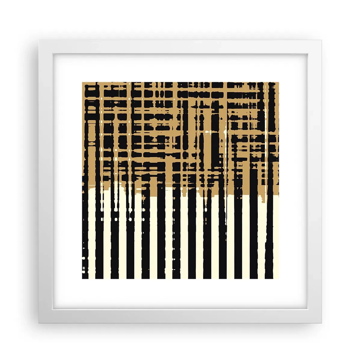 Affiche dans un cadre blanc - Poster - Abstraction architecturale - 30x30 cm
