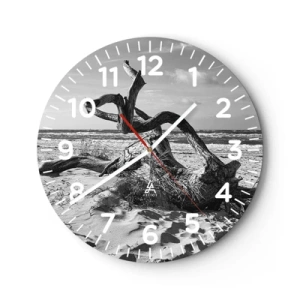 Horloge murale - Pendule murale - Sculpture marine - 40x40 cm