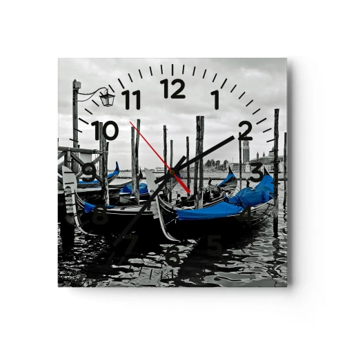 Horloge murale - Pendule murale - Venise pensive - 30x30 cm