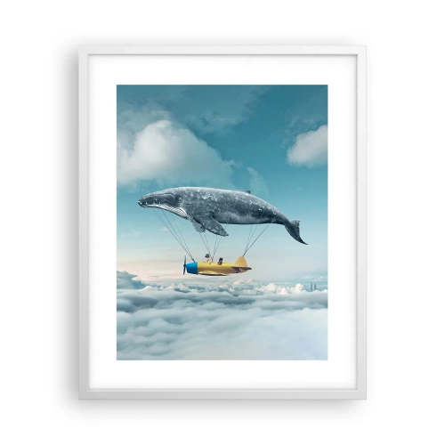 Affiche dans un cadre blanc - Poster - Pourquoi pas? - 40x50 cm