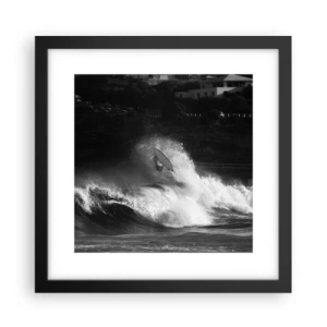 Affiche dans un cadre noir - Poster - Défi accepté! - 30x30 cm