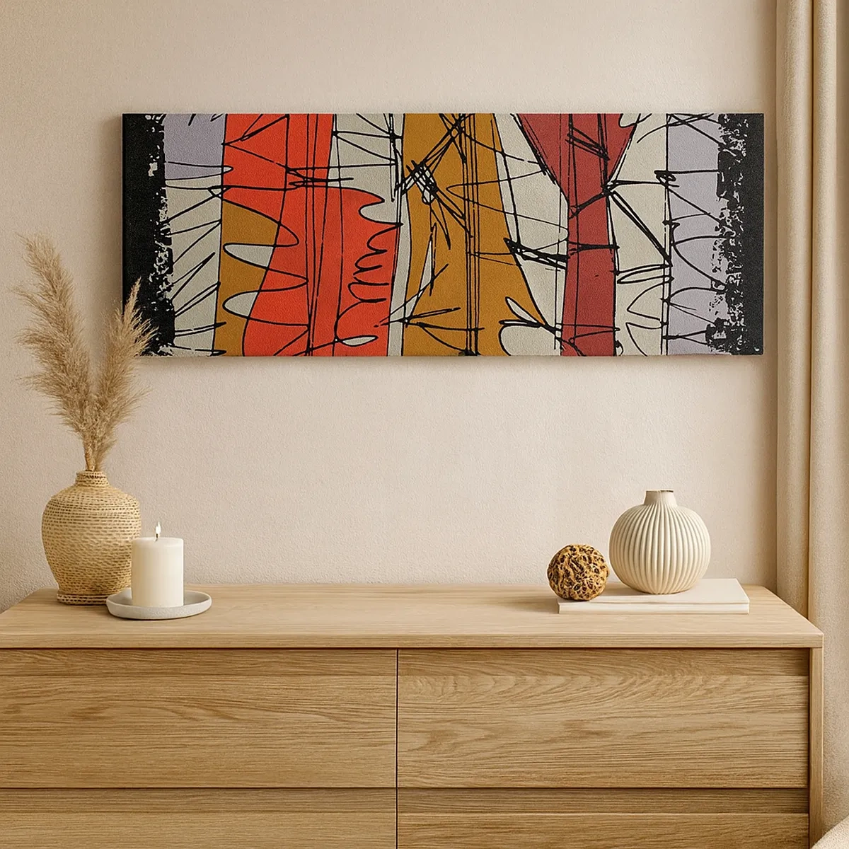 Impression sur toile - Image sur toile - Composition spontanée - 30x30 cm