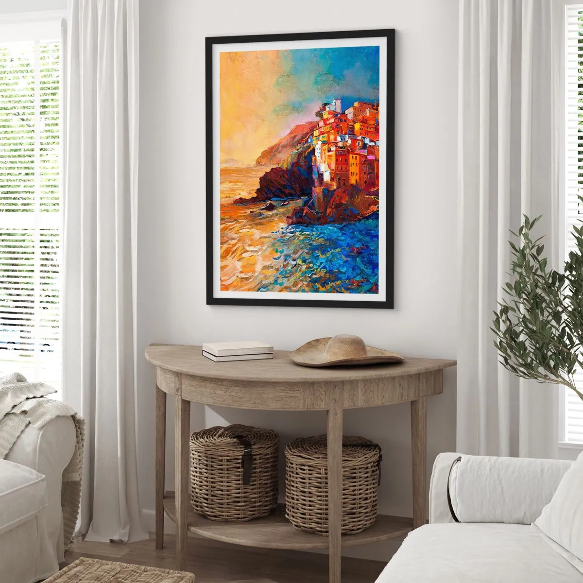 Affiche dans un cadre noir - Poster - Climats italien - 40x50 cm