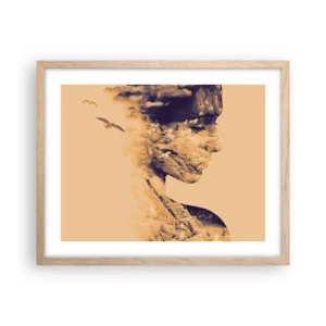 Affiche dans un chêne clair - Poster - Beauté de la nature - 50x40 cm