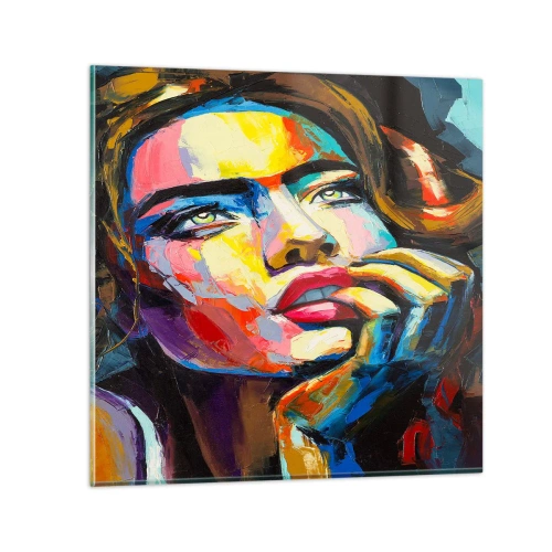 Impression sur verre - Image sur verre - Les rêves volent dans le ciel comme des oiseaux - 40x40 cm