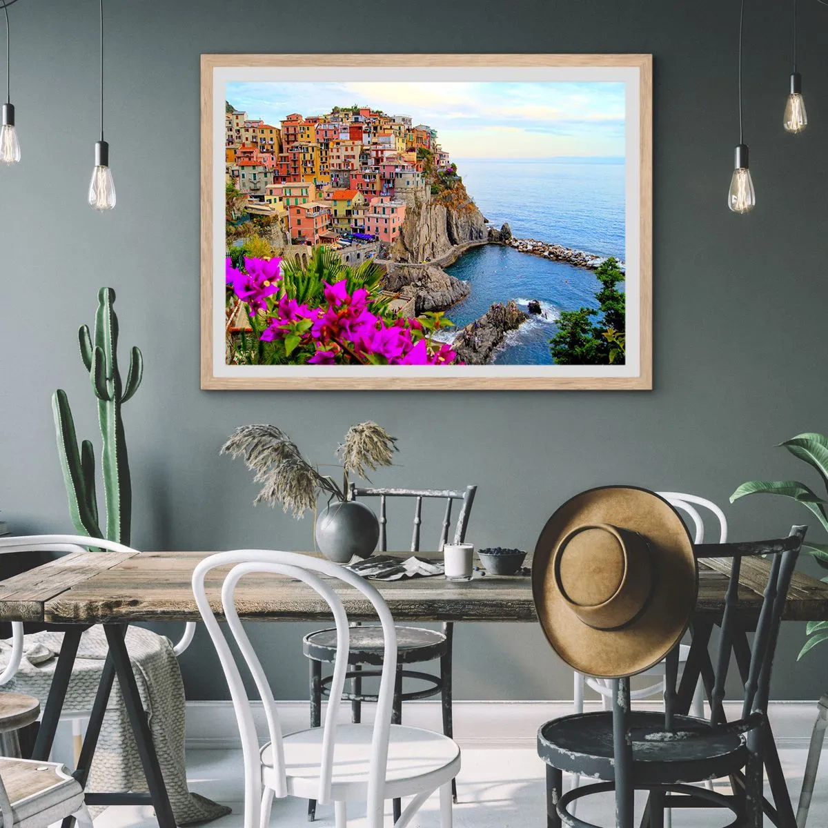 Affiche dans un chêne clair - Poster - La ville qui rit - 40x30 cm