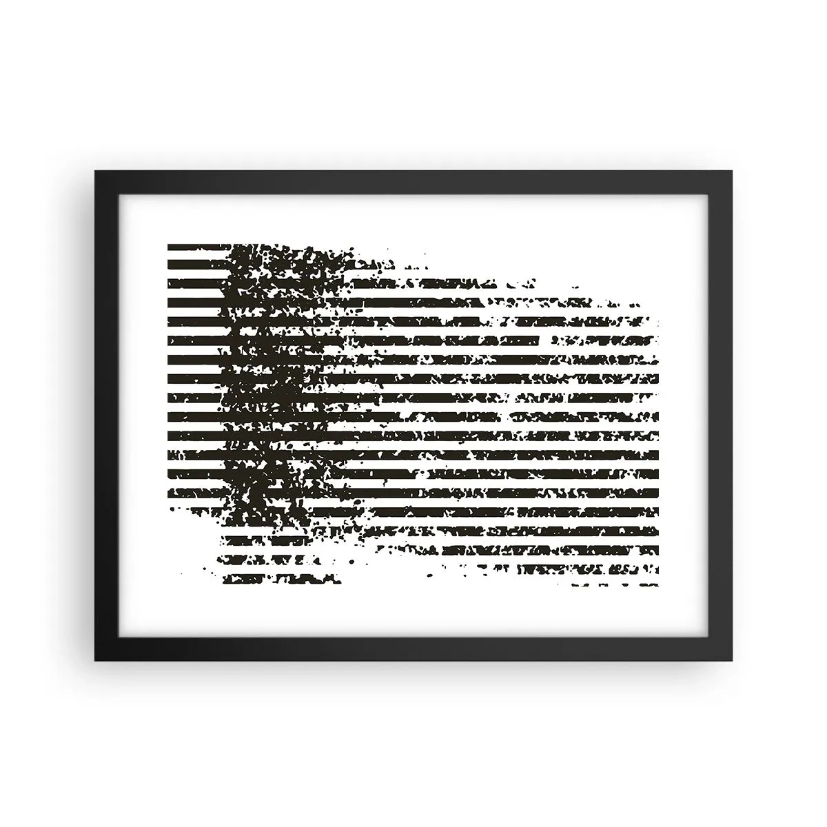 Affiche dans un cadre noir - Poster - Rythme et bruissement - 40x30 cm
