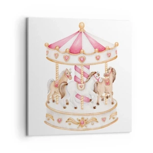 Impression sur toile - Image sur toile - Le doux monde de l'enfance - 50x50 cm