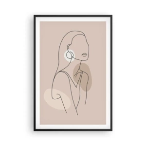 Affiche dans un cadre noir - Poster - Icone féminin - 61x91 cm