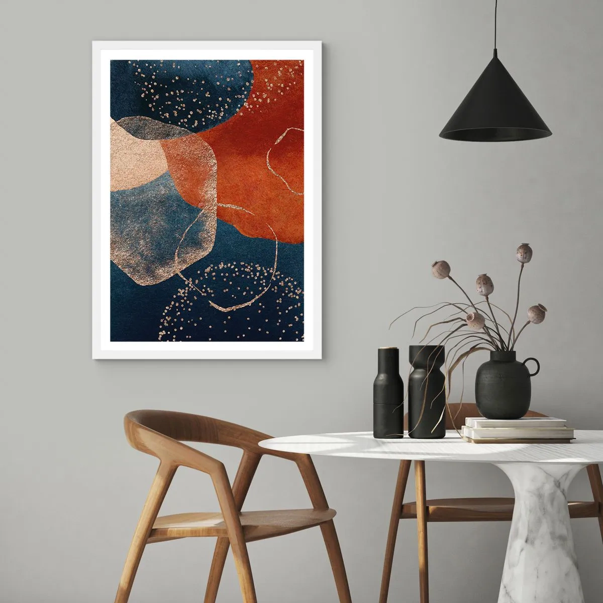 Affiche dans un cadre blanc - Poster - La légèreté de l'être - 40x50 cm