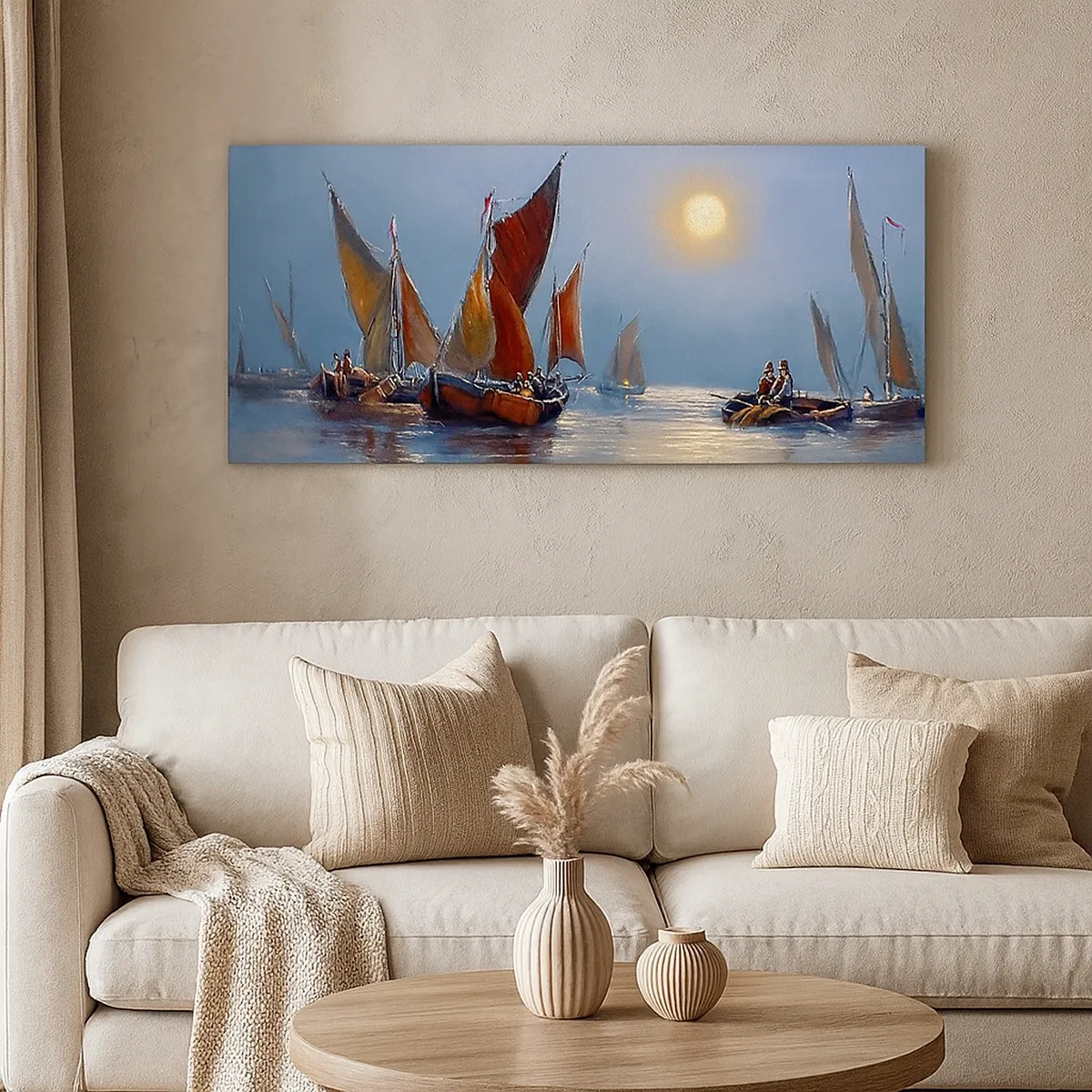 Impression sur toile - Image sur toile - Pêche de nuit - 30x30 cm