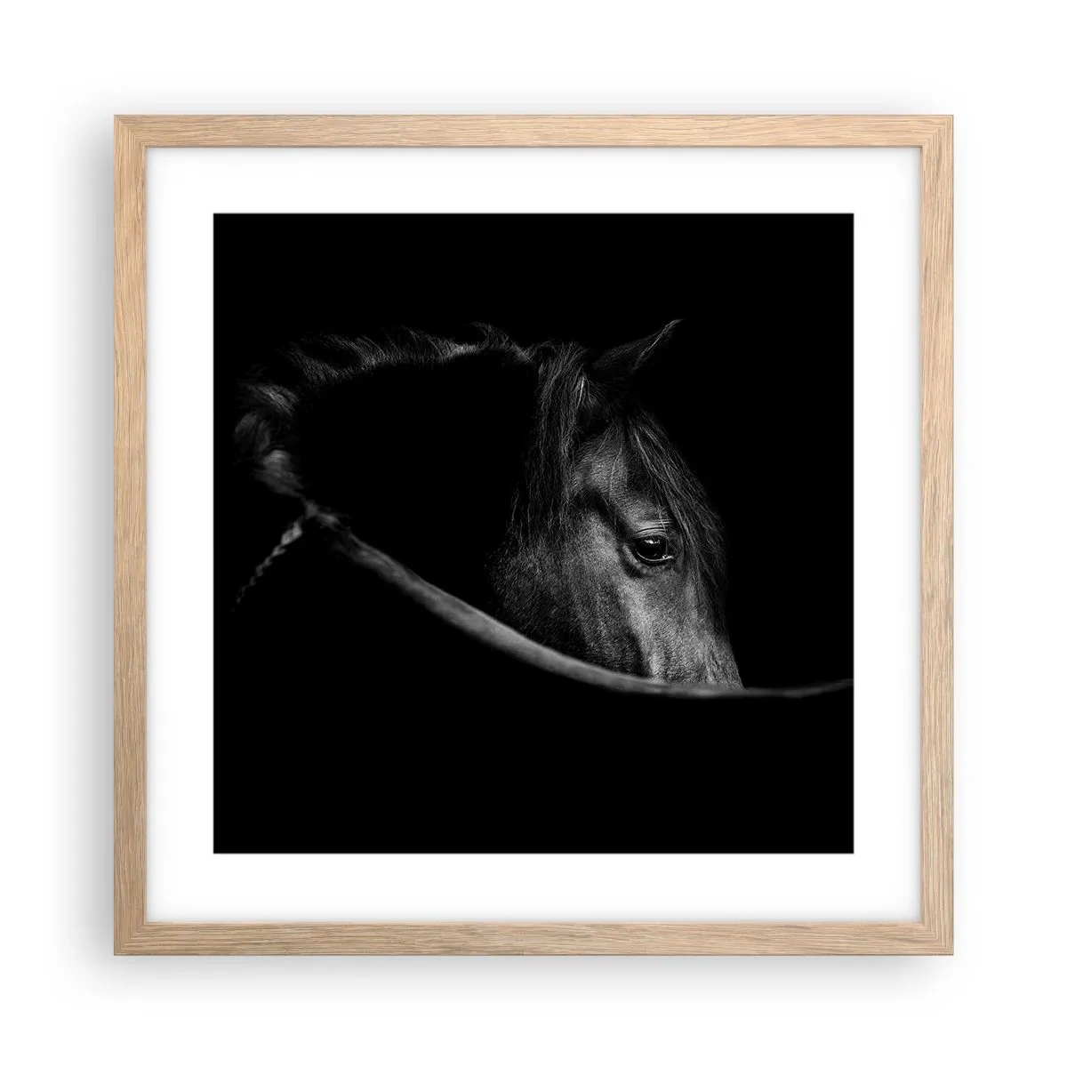 Affiche dans un chêne clair - Poster - Prince Noir - 40x40 cm