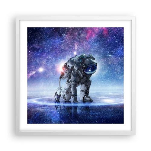 Affiche dans un cadre blanc - Poster - Le ciel étoilé au dessus de moi - 50x50 cm