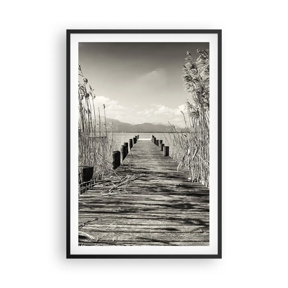 Affiche dans un cadre noir - Poster - Dans le calme de l'herbe - 61x91 cm