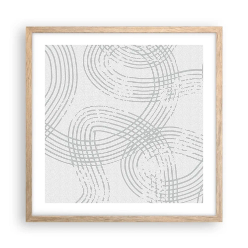 Affiche dans un chêne clair - Poster - Il n'y a pas de chemin droit - 50x50 cm